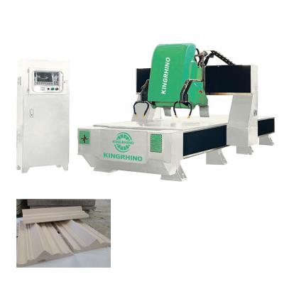 China 15kw 600mm Max Blade 3 Axis Linear Profiling Cutter Machine 1800x3500mm Trolley for sale