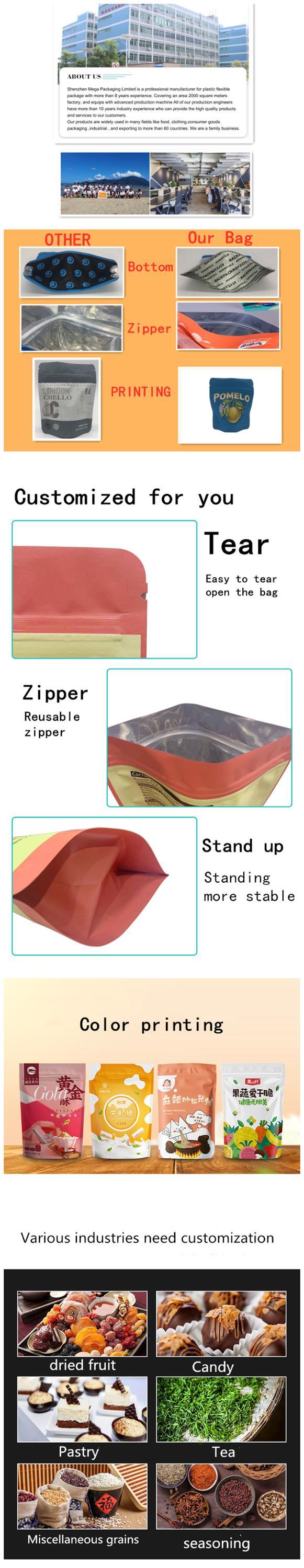 Spout resealable mylar liquid water packaging vacuum reusable smell proof clear plastic bag