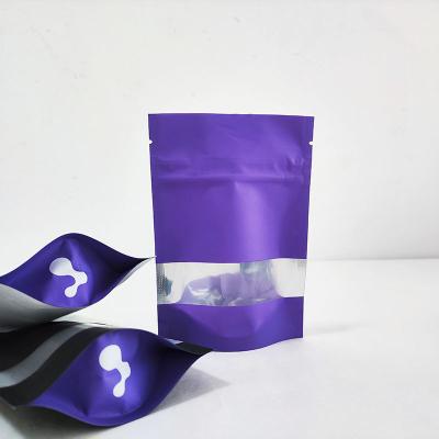 China Biodegradable Food Packaging Bag Resealable Printed Standup Pouch Bags with window for sale