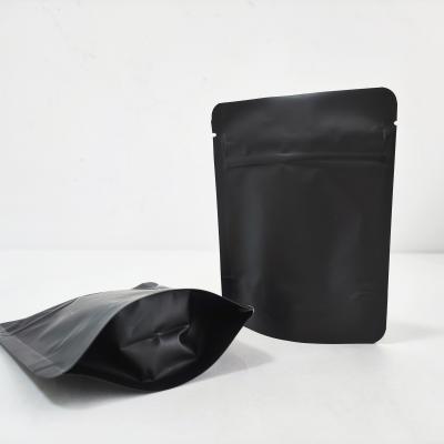 China 3.5g,7g,1oz,1 LB Matte black with zipper stand up smell proof mylar weed bag for sale