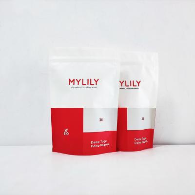 China Weiße Matt-/glatte biologisch abbaubare Stand-oben Beutel-Nahrungsmittelverpackung mit Reißverschluss wasserdicht zu verkaufen