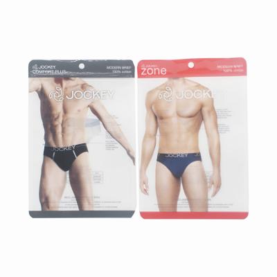 China Customize Zipper Clothing Packaging Bag Transparent Underwear Packaging Bag for sale