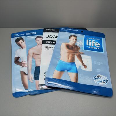 China Plastic Three Side Seal Pouch Transparent Custom Mylar Bag For Man'S Underwear for sale