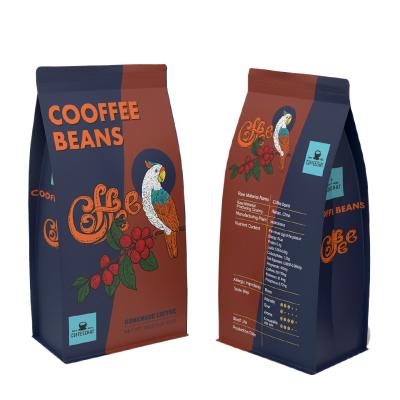 China Aluminum Foil Coffee Packaging Bag Custom Flat Bottom Pouches For Coffee for sale