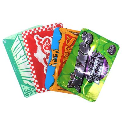 China Glossy Packaging Weed Mylar Stand Up Bags Custom Stand Up Zipper for sale
