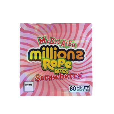 China Gravierdruck Plastik Mylar Taschen mit Reißverschluss für Gummies Verpackung zu verkaufen