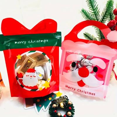 China Customized Shape Plastic Mylar Bags, Christmas Gift Packaging Bag With Zip for sale