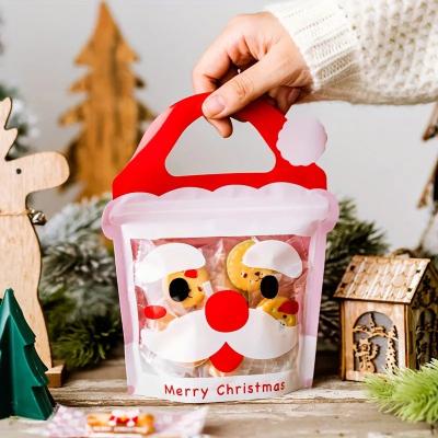 China Weihnachts-Mylar-Verpackungstüte Weihnachtsmann geformt für Kekse Kaugummi Süßigkeiten zu verkaufen