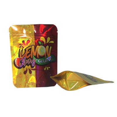 China Snack Dried Fruit Holographic Zipper Pouch Mylar Aluminum Foil Packaging Bag for sale