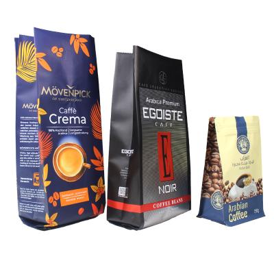 China Zipper Coffee Packaging Pouch 250g 500g 1kg Aluminum Foil Coffee Pouch With Degassing à venda
