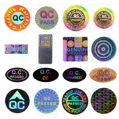 China Custom Holographic Label Roll Waterproof Vinyl Sticker Design For Food Shipping à venda