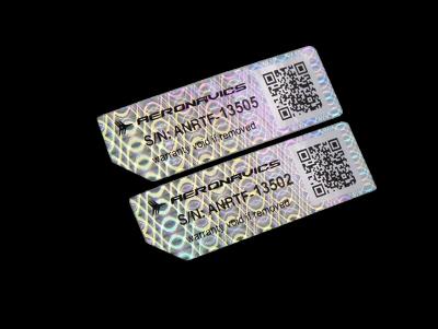 中国 Unique Shaped Qr Code Hologram Stickers Adhesive Holographic Sticker Labels 販売のため