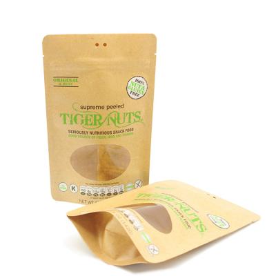 China ODM Biodegradable Stand Up Pouches Zipper Top Kraft Window Bags for sale