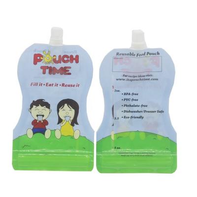 China BPA Free Spouted Pouches Packaging 220ml Reusable Biodegradable Spout Pouch for sale