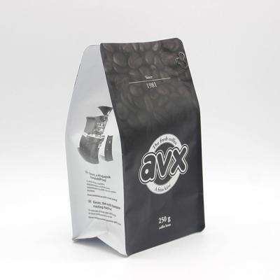 China Lamellierte wiederverwendbare Taschen des Kaffee-250g stehen oben Kaffee-Beutel mit Ventil zu verkaufen