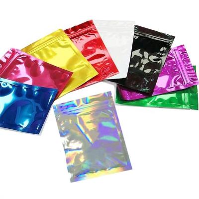 China Holographic Resealable Plastic Bags 7g Stand Up Aluminum Foil Bag for sale