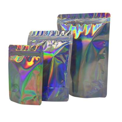 China VMPET Holographic Stand Up Pouch Biodegradable Aluminum Foil Pouches for sale