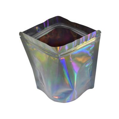 China 500mg Holographic Sealing Foil Pouches Doypack Heat Sealable Foil Bags for sale