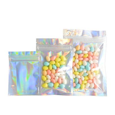China 7x9cm Holographic Stand Up Pouch 11x14cm Silver Foil Plastic Bags ISO9001 for sale