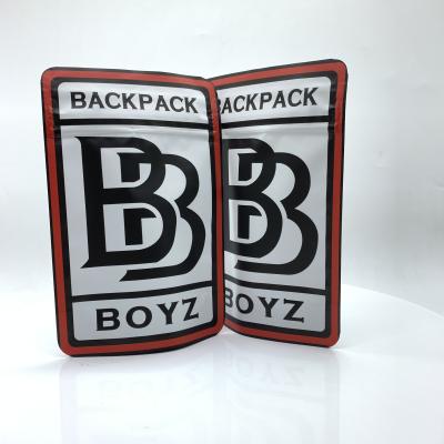 Китай Custom Printed Mylay Smell Proof backpack boys Double Zipper Plastic Child proof Resistant Weed Packing Bags продается