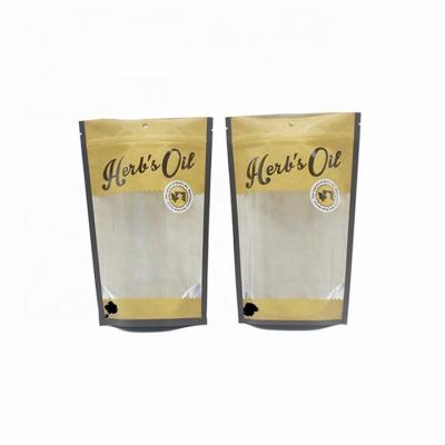 China OEM See Through Pouches Gravure Printed Kraft Paper Bag With Transparent Window for sale