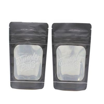 China ODM See Through Pouches Resealable Snacks Stand Up Pouch Black SGS for sale