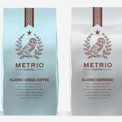 China Kraft reutilizable se coloca encima del bolso de la prenda impermeable CMYK 250g de las bolsas del café en venta