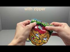 irregular shaped weed bags plastic mylar cannabis packaging with ziplock