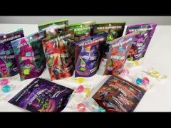 Custom Plastic Packaging Pouch 3 Side Seal Bag For Candy Gummies