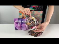 Custom See Through Mylar Packaging Bags For gummies cookies stand-up pouch