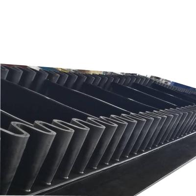 China Rubber Conveyor Belt Strong wear-resistant large Angle conveyor nylon ring conveyor belt for sale