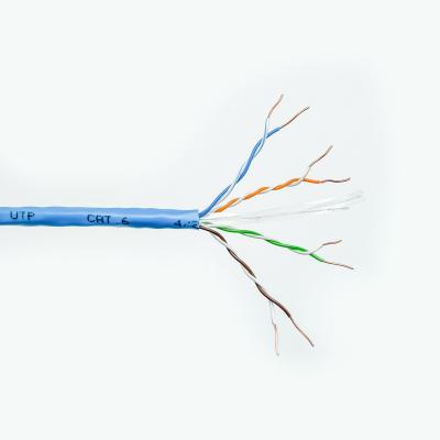 China 99,9% cable de Ethernet los 305m interior de cobre del AWG de LAN Cable Cat 6 UTP 23 de Ethernet en venta