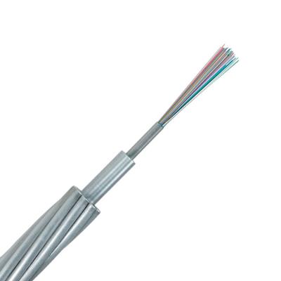China Single Mode G652d OPGW Fiber Optic Cable Aerial Optical Ground Wire 24 Core for sale