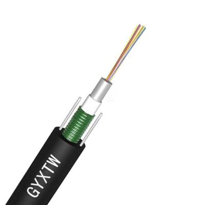China Las fibras ópticas del solo modo de GYXTW telegrafían el cable acorazado negro de la base de la fibra 4 en venta