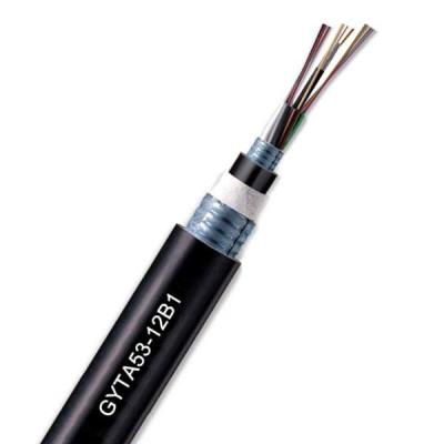 China Cable fibroóptico acorazado del cable de fribra óptica GYTA53 de la base de MDPE/HDPE 8 en venta