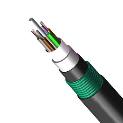China MDPE/HDPE Armored Outdoor Fiber Optic Cable Direct Burial 36 Core GYTA53 for sale