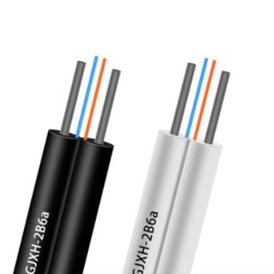 China Single Mode FTTH Fiber Optic Cable G652D/G657A LSZH Sheath Drop Wire Fiber Optic 2 Core for sale