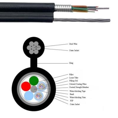 Китай Диаграмма 8 режим воздушное GYTC8S оболочки PE кабеля оптического волокна одиночный со стальной лентой продается