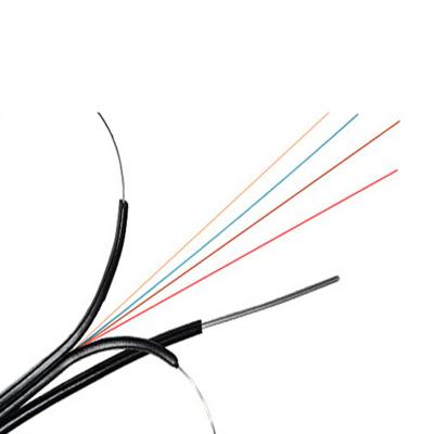 China Butterfly Drop Cable FTTH Single Mode Fiber Optic Drop Wire With Steel Messenger for sale