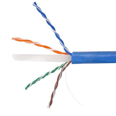 Cina 4 paia di Ethernet CAT6 LAN Cable 305 del rame nudo solido blu del tester 23AWG UTP in vendita