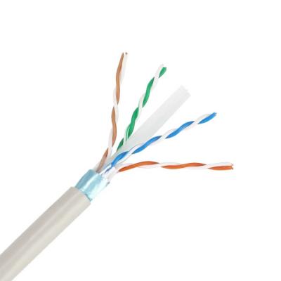 China Cable de la categoría 6 de Utp de la envoltura del doble del PVC PE para el conductor de la red FTP CCA en venta