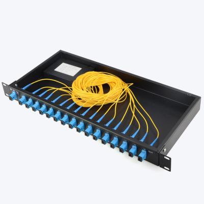 China 19 Inches Fiber Optic Accessories With 12 Ports  24 Ports And 48 Ports Optical Fiber Splitter for sale