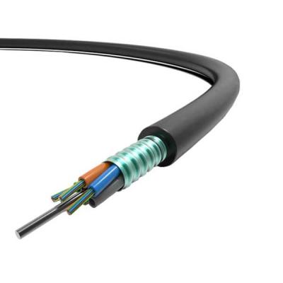 China Cable de fribra óptica al aire libre SM 9/125um de 4 bases (G.652.D) acorazado con el alambre de acero en venta