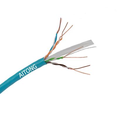 China 99,9% ethernet de cobre internos LAN Cable Cat 6 23awg para redes informáticas à venda