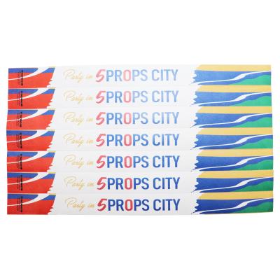 China Paper Customizable Tyvek Wristbands , Disposable Printable Paper Wristbands for sale