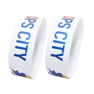 China Lightweight Disposable Paper Wristbands , Waterproof Security Wristbands For Events for sale