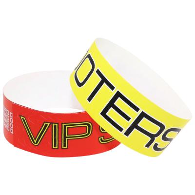 China Tear Resistant Tyvek Paper Wristbands Printable Personalized Full Color for sale