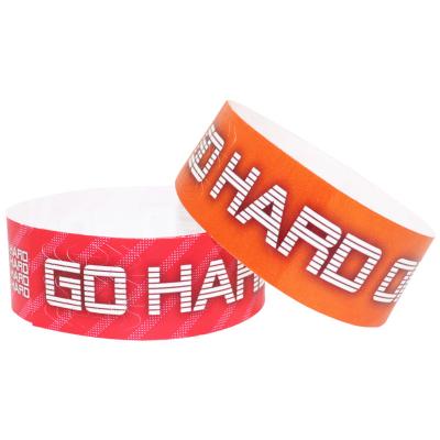 China Temperature Resistant Colored Paper Wristbands With Custom Logo Waterproof for sale