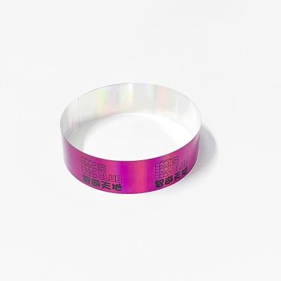 China Sequential Numbering Tyvek Bracelets Wristbands , Adjustable Paper Event Bracelets for sale