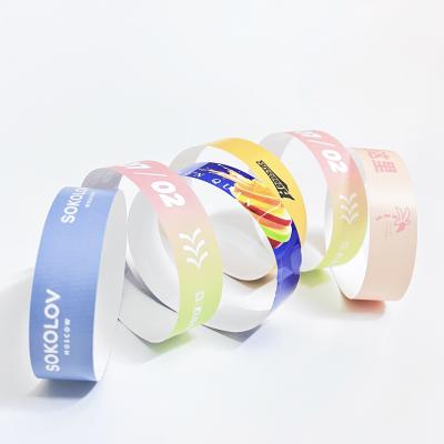 China Printable Tyvek Paper Wristbands With Sequential Numbering Barcoding for sale